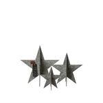 Lübech Living Standing Felt Star 3 stk. grey - Fransenhome